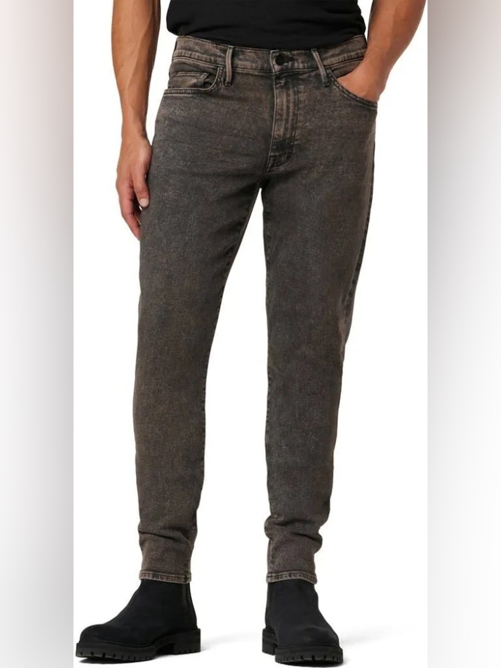 Joe's Men's The Dean Dorsey Slim Tapered Leg Jeans 38/28 Frayed Hem Black Wash